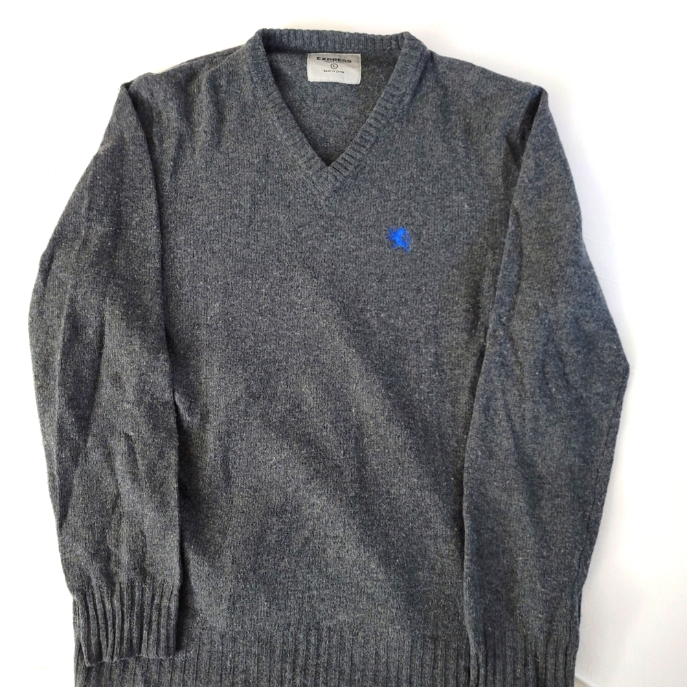 Large Men's Sweater - Express - Gray